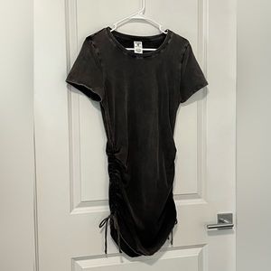 PINK T-shirt, dress, black acid, wash, print size large